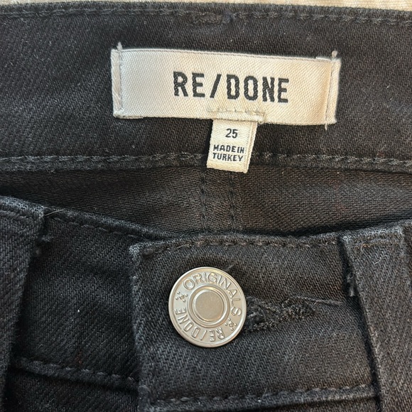 RE/DONE High Rise Stove Pipe Jean in Jet Black - Picture 4 of 6